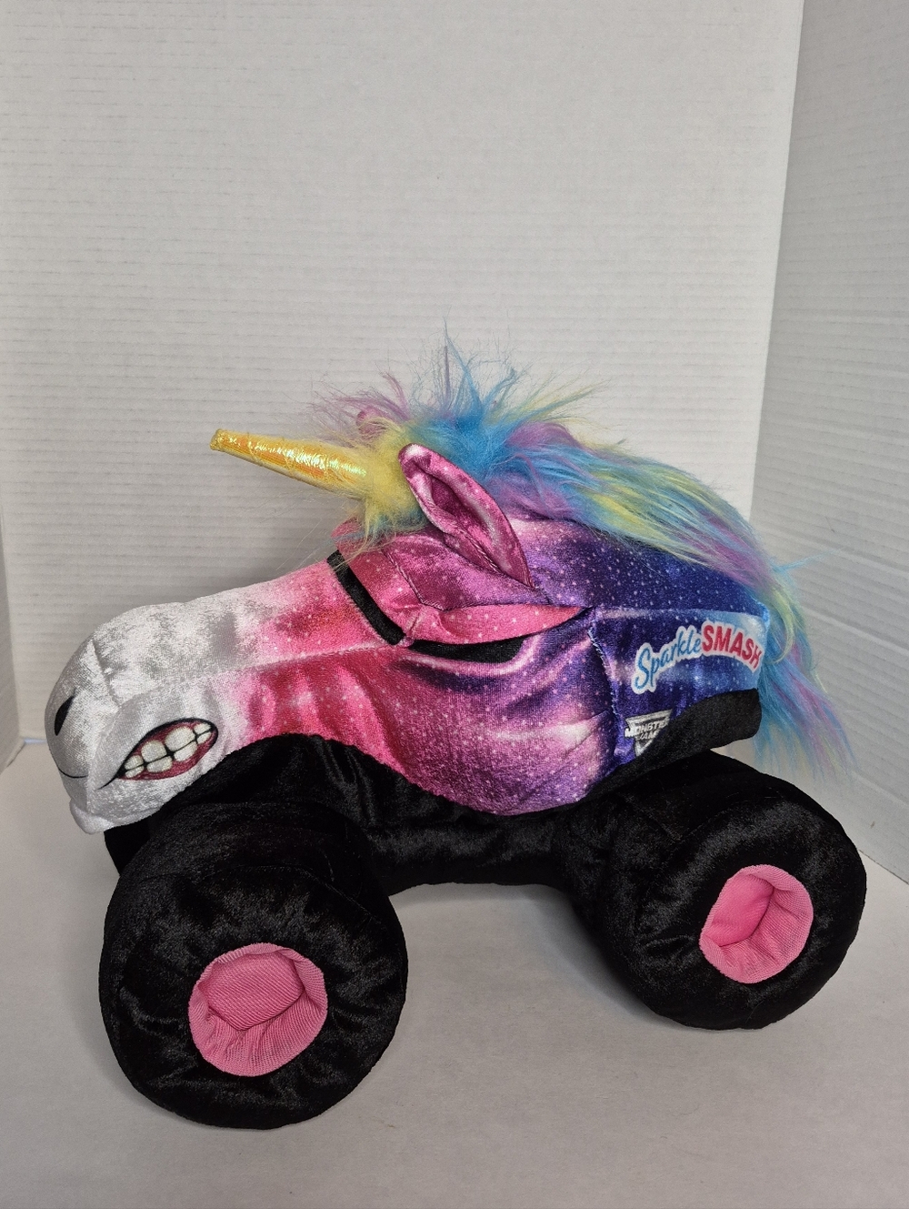 Monster Jam Sparkle Smash Plush Unicorn Monster Truck NWOT